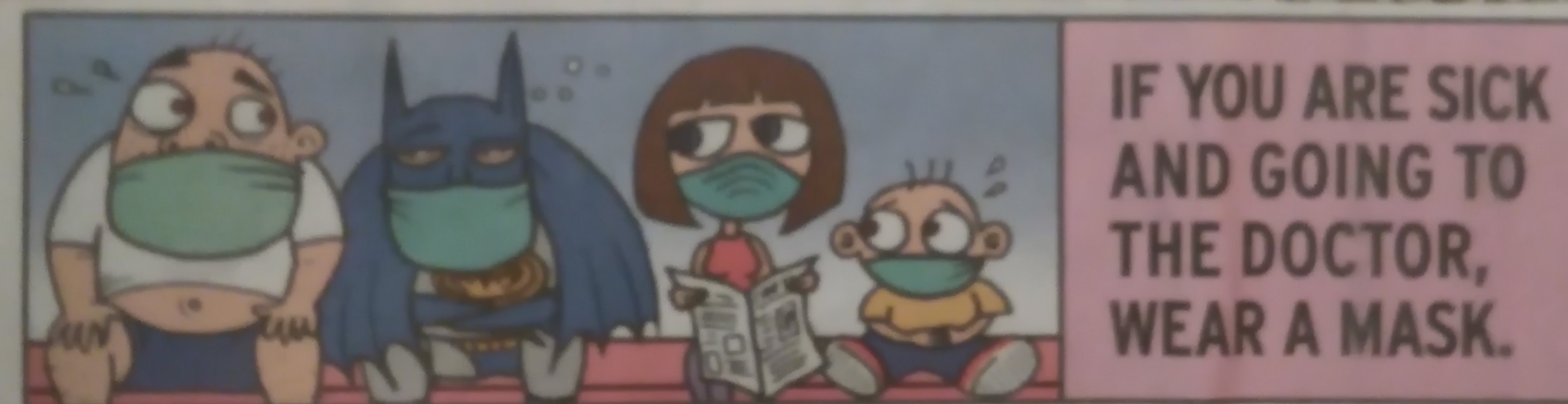 7. Batman mask SARS comic