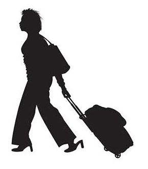 woman with suitcase